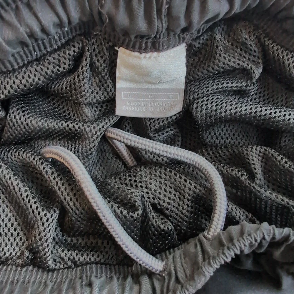 Vintage‎ Nike Woven Cargo Track Pants Mens L Black Lined Windbreaker Baggy Y2K